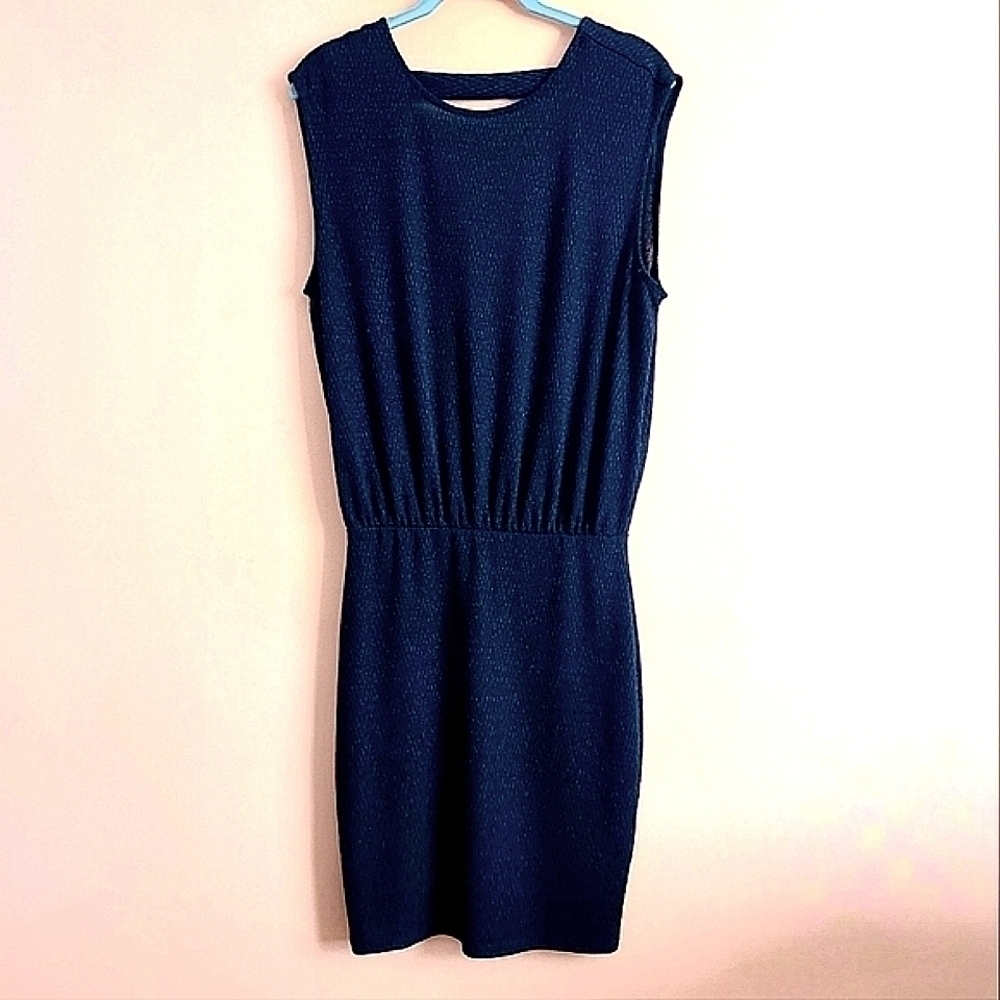 Vero Moda Black Metallic Sleeveless Dress - M